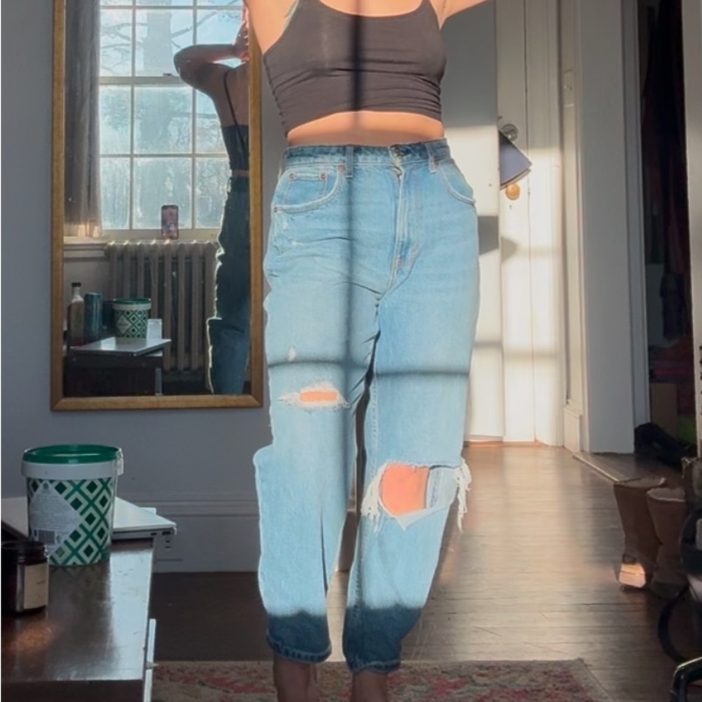 abercrombie & fitch the 80’s mom high rise jeans curve love 26 short